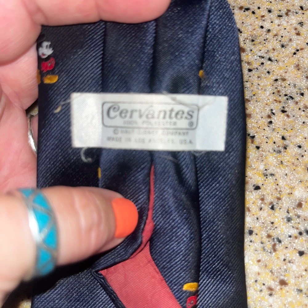 Vintage Cervantes Disney Navy Mickey Mouse Character Tie Vintage Classic Design - Picture 5 of 6
